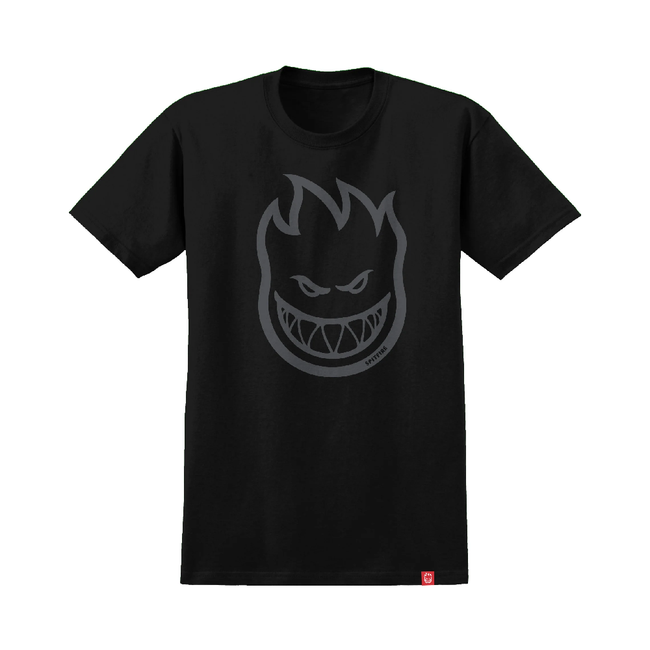 Spitfire Bighead Tee Black w Grey