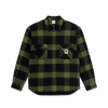 Polar Mike LS Flannel Shirt Black/Army Green
