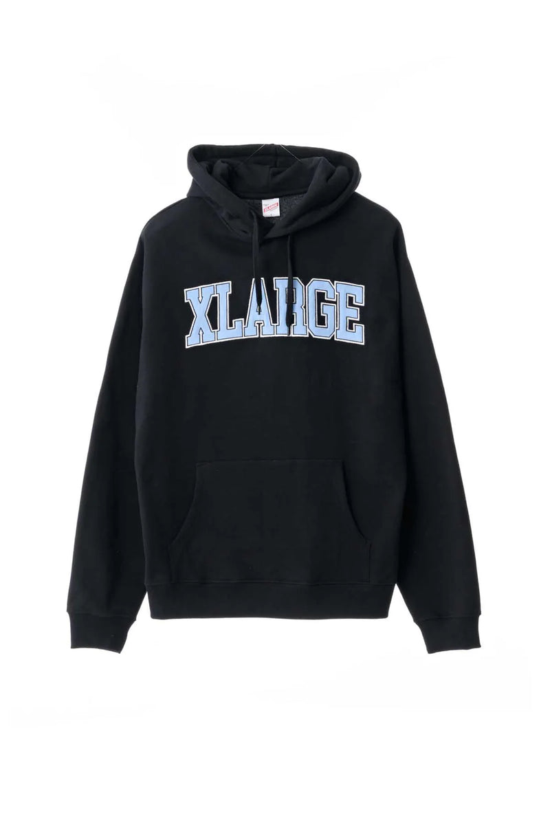 XLarge Satin College Hoodie Solid Black – Embassy chch