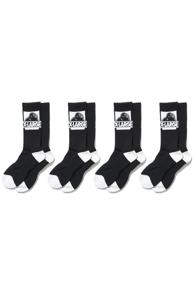 Xlarge Classic OG Socks Black(pack of 4)