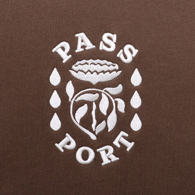 Passport Fountain Embroidery Crew Bark