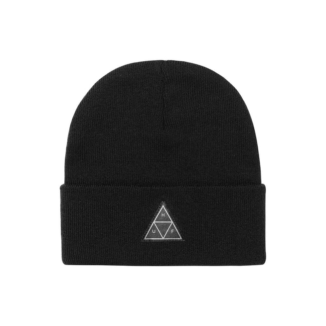 Huf Essentials Triple Triangle Cuff Beanie Black
