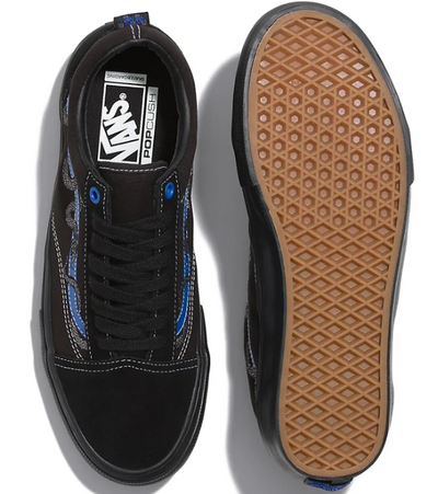 Vans Breana Geering Skate Old Skool Shoe Black W blue