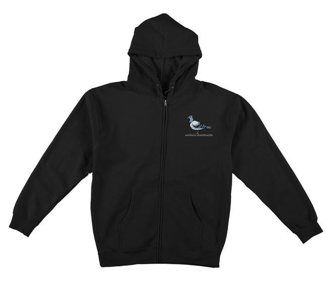 Antihero Lil Pigeon Zip Hoodie Black