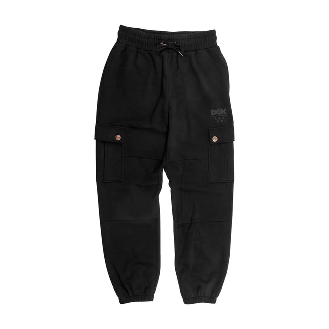 DGK Soldier Fleece Cargo Pants Black