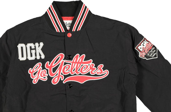 DGK Go Getters Stadium Jacket Black/Red