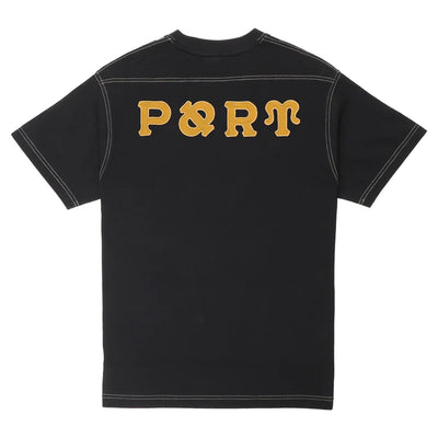 Pass~Port Letterhead Panel Tee - Washed Black