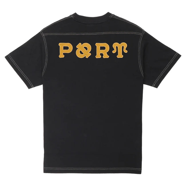 Pass~Port Letterhead Panel Tee - Washed Black