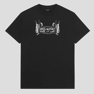 Passport Hook & Line Tee Black