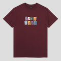 Passport Patchwork Tee Maroon