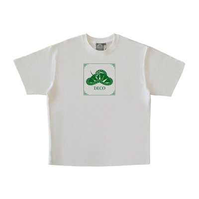 Deco Boxed Snake Logo Tee White