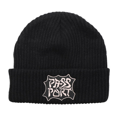 Passport Glyph Beanie Black