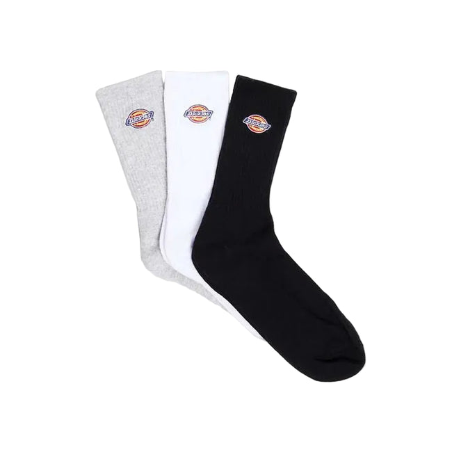 Dickies Rockwood 3 Pack Socks Black/White/Gray - Size 3-5