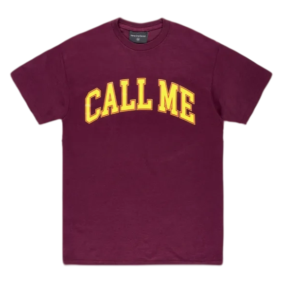 Call Me 917 Call Me T-Shirt Burgundy