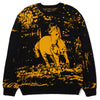 Huf #5 Horse Crewneck Sweater Black/Yellow