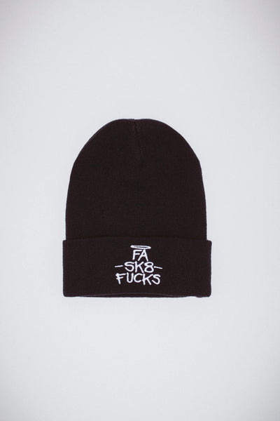 Fucking Awesome SK8 Fucks Cuff Beanie Black