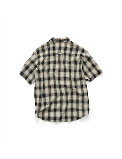 S-Double Vista Short Sleeve Shirt Black/White