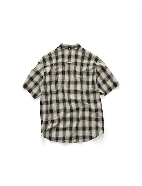 S-Double Vista Short Sleeve Shirt Black/White