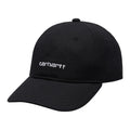 Carhartt WIP Canvas Script Cap - Black / White