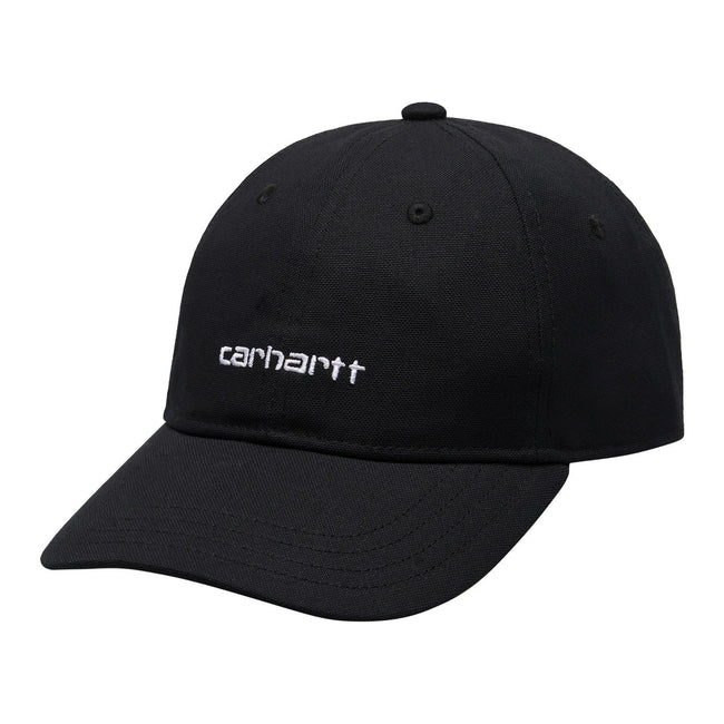 Carhartt WIP Canvas Script Cap - Black / White