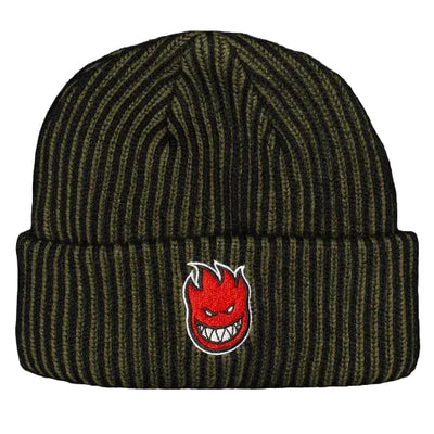 Spitfire Bighead Fill Cuff Beanie Olive/Black/Red