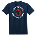 Spitfire Live To Burn Classic T-Shirt Navy