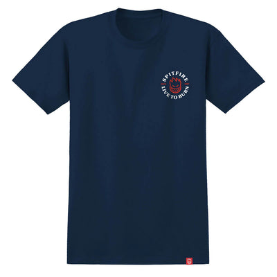 Spitfire Live To Burn Classic T-Shirt Navy