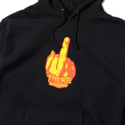There Up Yours Hoodie Black/Red/Yellow