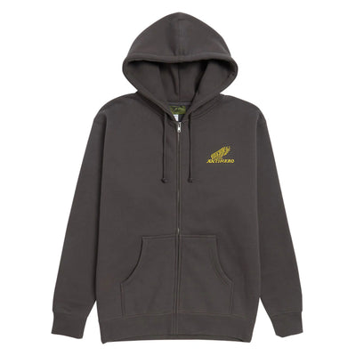 Antihero Motorized Embroidered Zip Hood Charcoal