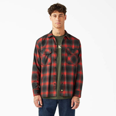 Dickies X Spitfire Flannel Shirt Red Ochre