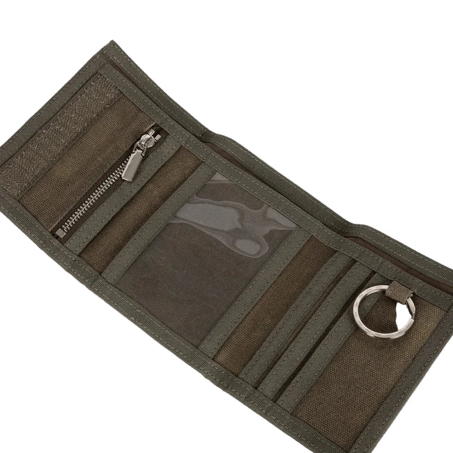 Dime Waxed Velcro Wallet Olive