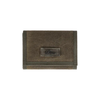 Dime Waxed Velcro Wallet Olive