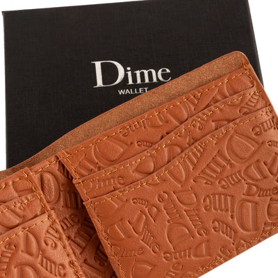 Dime Haha Leather Wallet Almond
