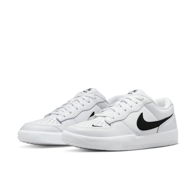 Nike SB Force 58 PRM Leather Shoe White w Black