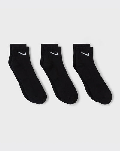 Nike Everyday Cushioned Ankle sock 3-pack Black