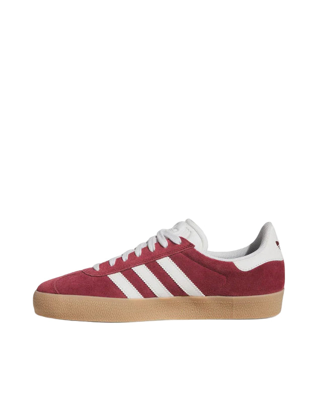 Adidas Skateboarding Gazelle ADV Shoe (Shadow Red/Crystal White/Gold)