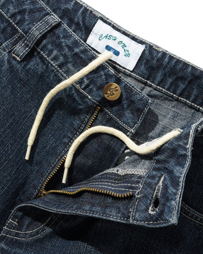 Cash Only Aleka Denim Jean Streak Navy Wash