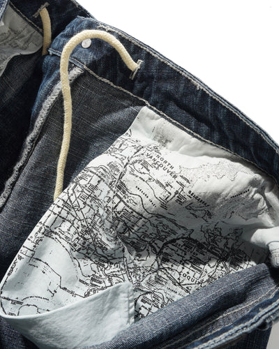 Cash Only Aleka Denim Jean Streak Navy Wash