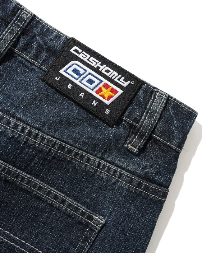 Cash Only Aleka Denim Jean Streak Navy Wash