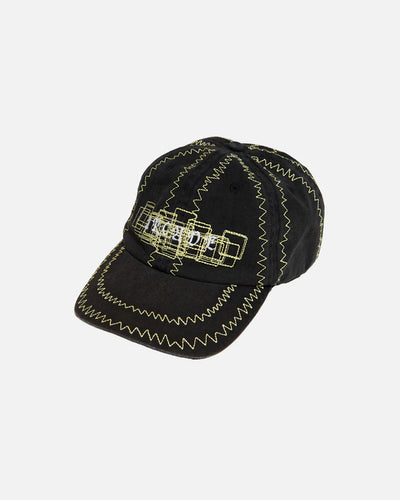 Arcade Squiggle Stitch Cap Black