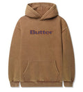 Butter Goods Nylon Logo Applique Hoodie Brown