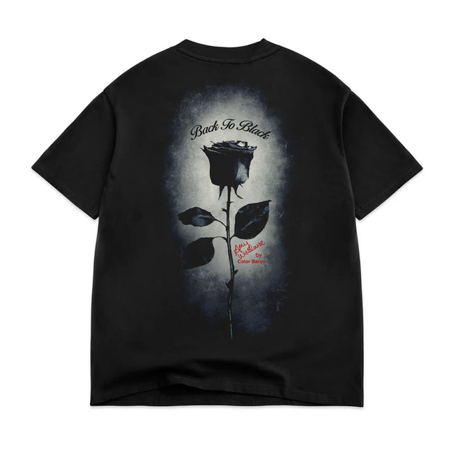Color Bars X Amy Winehouse Back To Black Tee Limo Black