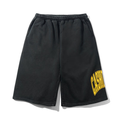 Cash Only Bench Fleece Shorts Washed Black