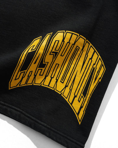Cash Only Bench Fleece Shorts Washed Black