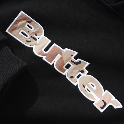 Butter Goods Camo Applique Hoodie Black