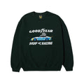 HUF X GOODYEAR Checkered Flag Crewneck Forest