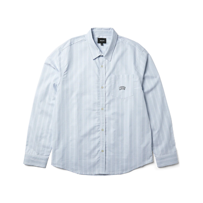 Huf Classic Arch Long Sleeve Oxford Shirt Light Blue