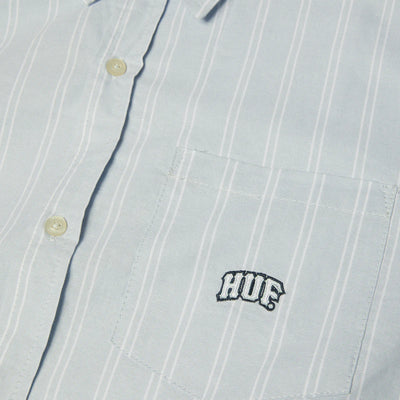 Huf Classic Arch Long Sleeve Oxford Shirt Light Blue