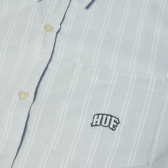 Huf Classic Arch Long Sleeve Oxford Shirt Light Blue