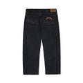 Cash Only Logo Baggy Denim Jeans Washed Black